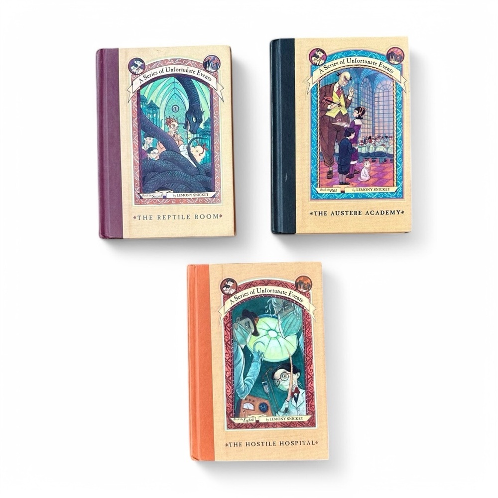 A Series of Unfortunate Events Books 2, 5, 8